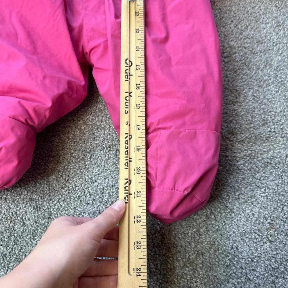 vtg‎ ski snow suit baby 6-9m pink one piece retro outdoor gorpcore 80s geometric